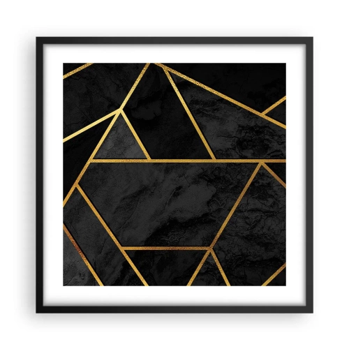 Affiche dans un cadre noir - Poster - Obscurité et éclat - 50x50 cm