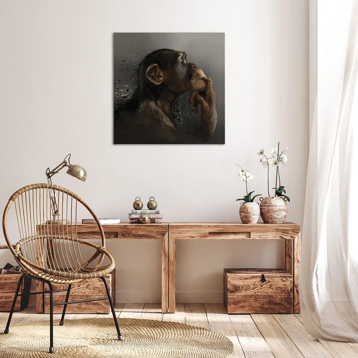 Impression sur toile - Image sur toile - Certainement un penseur - 60x60 cm