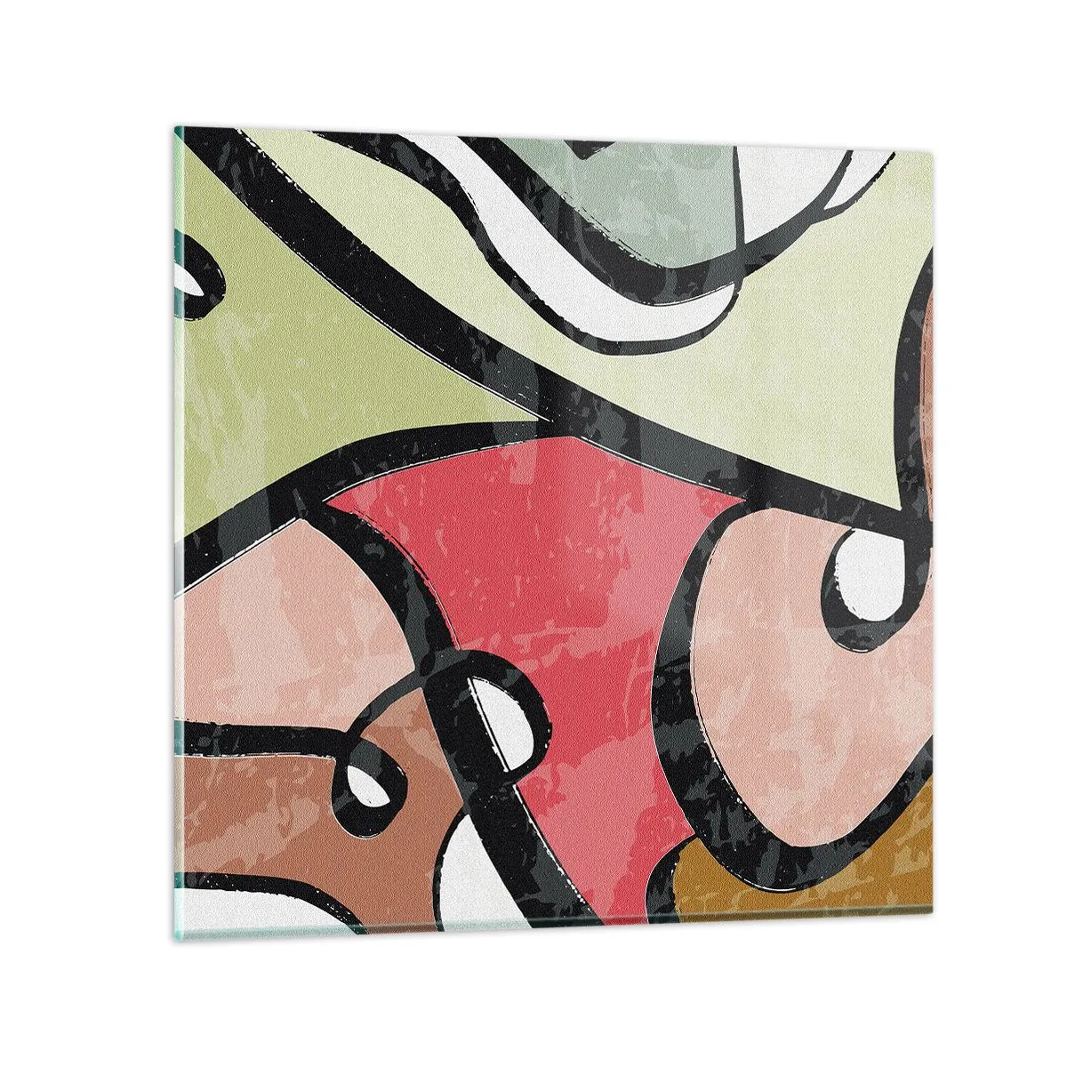 Impression sur verre - Image sur verre - Pirouettes parmi les couleurs - 50x50 cm