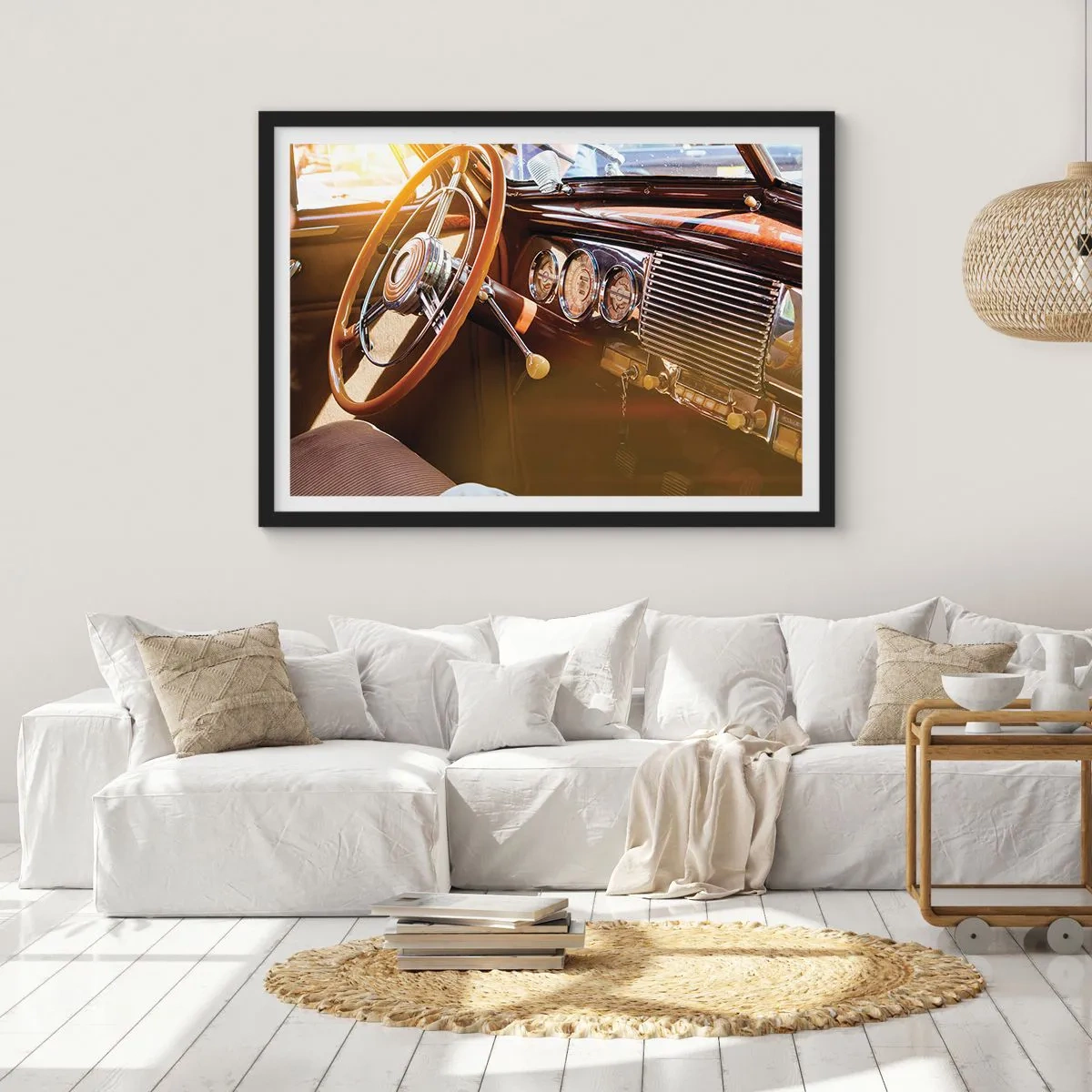 Affiche dans un cadre noir - Poster - Souffle de luxe venu du passé - 91x61 cm