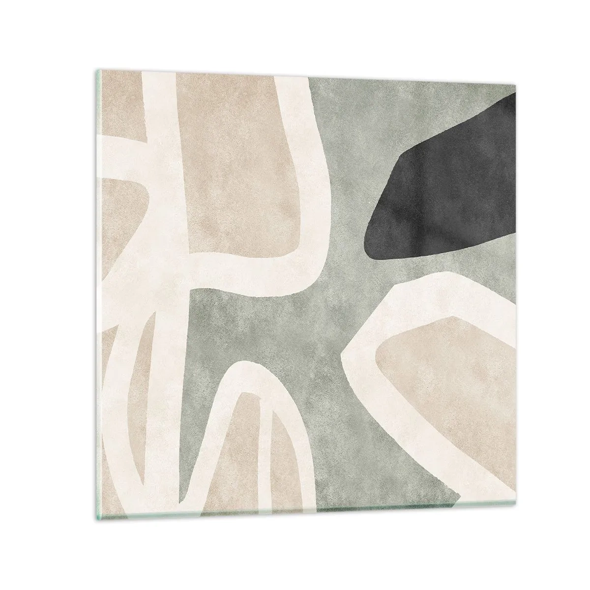 Impression sur verre - Image sur verre - Composition pour motif noir - 60x60 cm