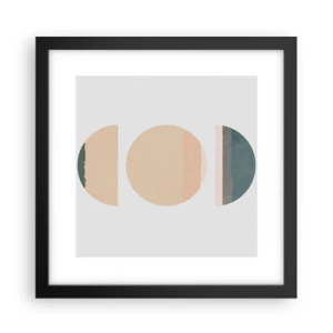 Affiche dans un cadre noir - Poster - Cercles après cercles - 30x30 cm