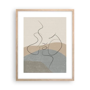 Affiche dans un chêne clair - Poster - Comme un coup de pinceau - 40x50 cm