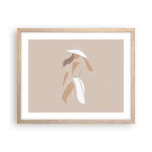 Affiche dans un chêne clair - Poster - Lea mode est un jeu - 50x40 cm