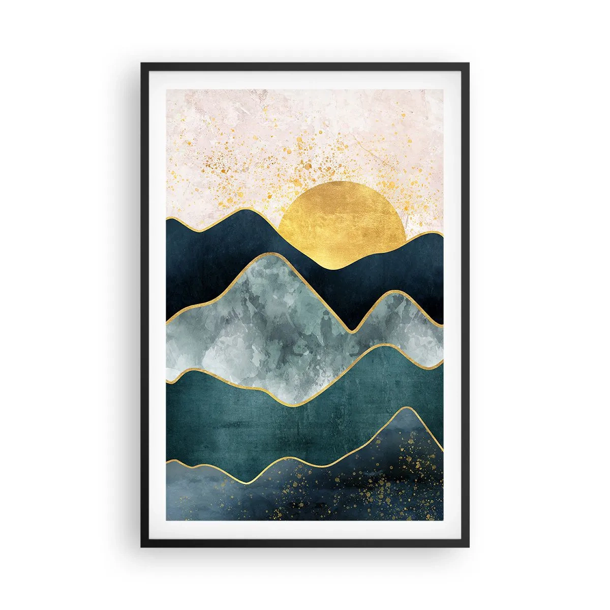 Affiche dans un cadre noir - Poster - Après les sept montagnes - 61x91 cm