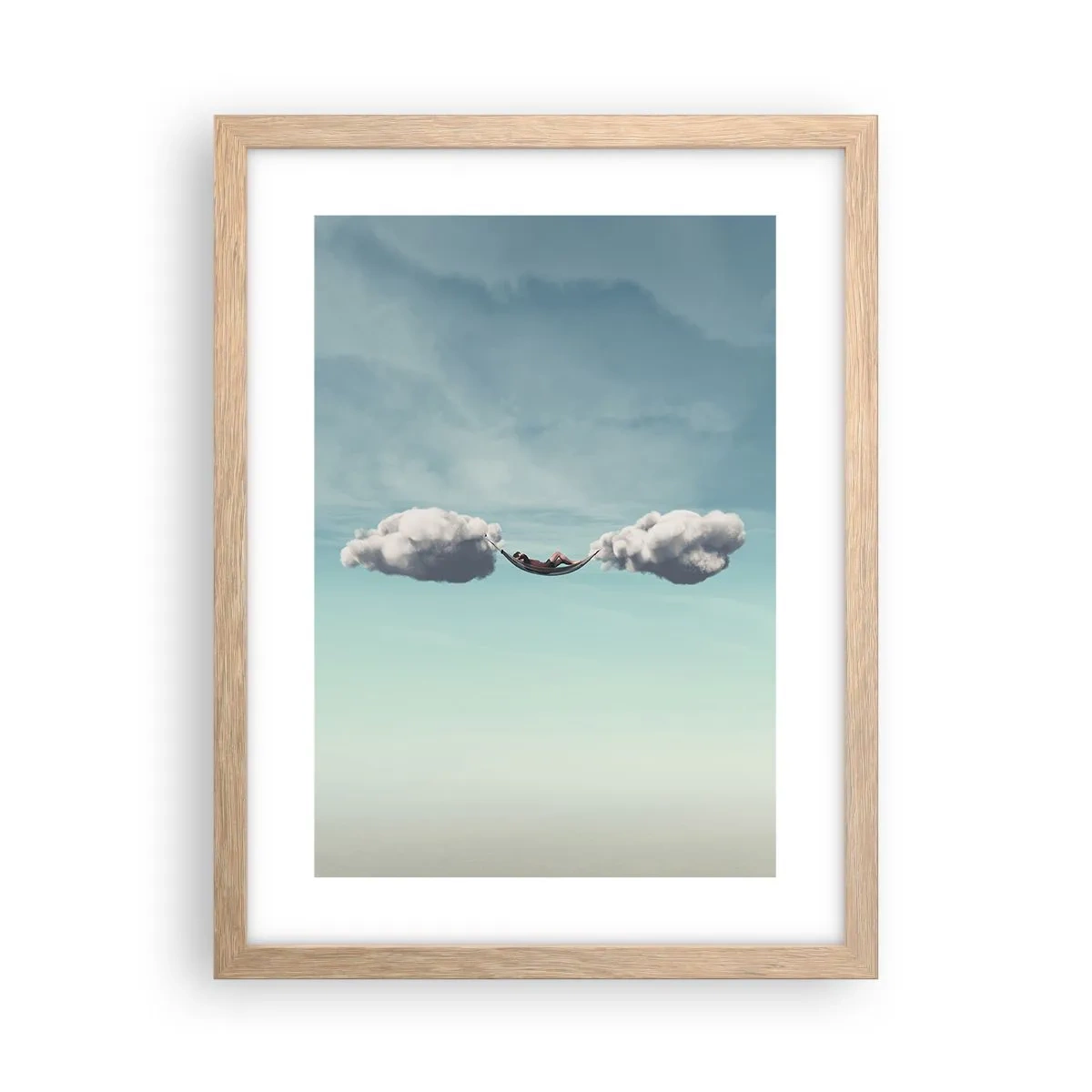 Affiche dans un chêne clair - Poster - Instant de bonheur - 30x40 cm