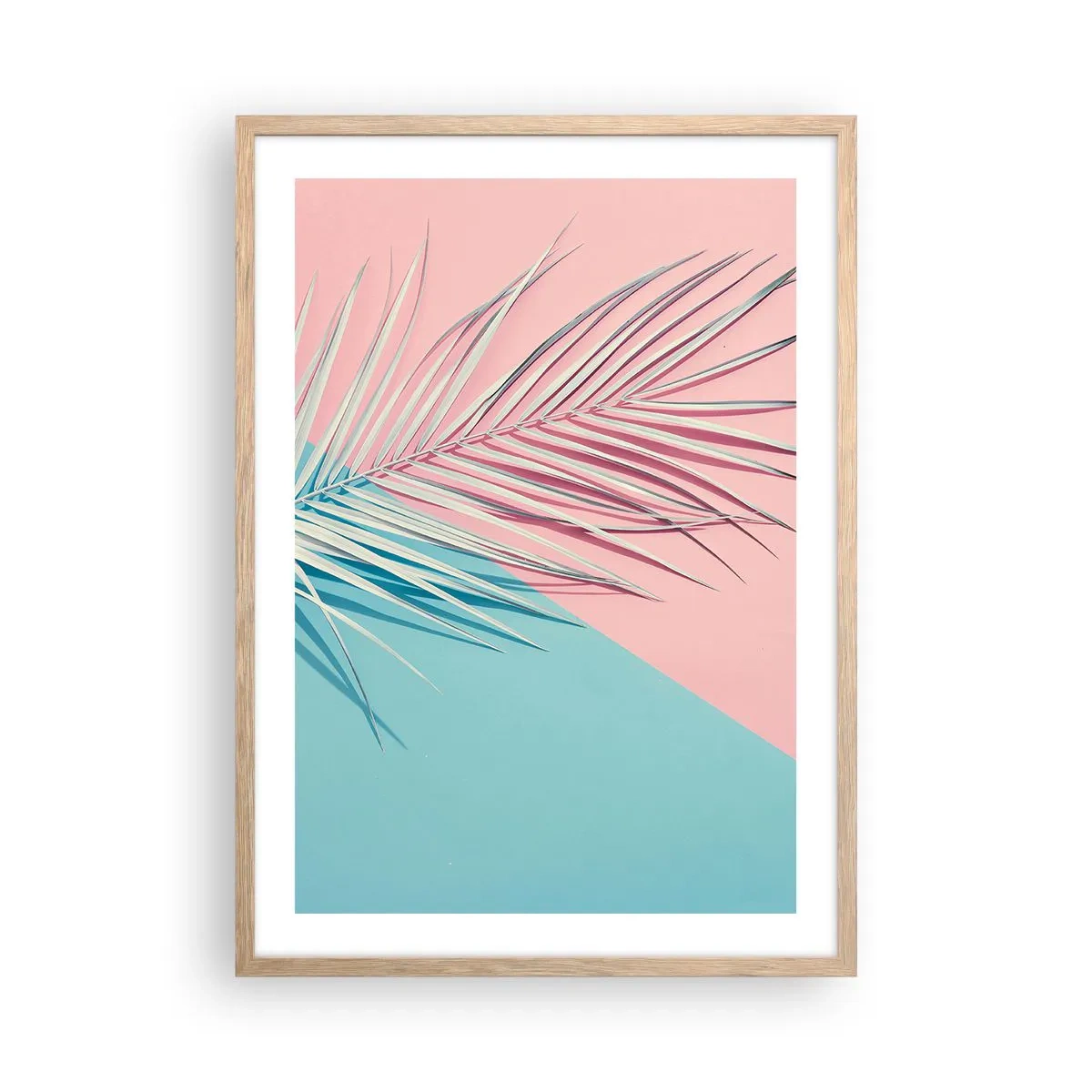 Affiche dans un chêne clair - Poster - Impression tropicale - 50x70 cm