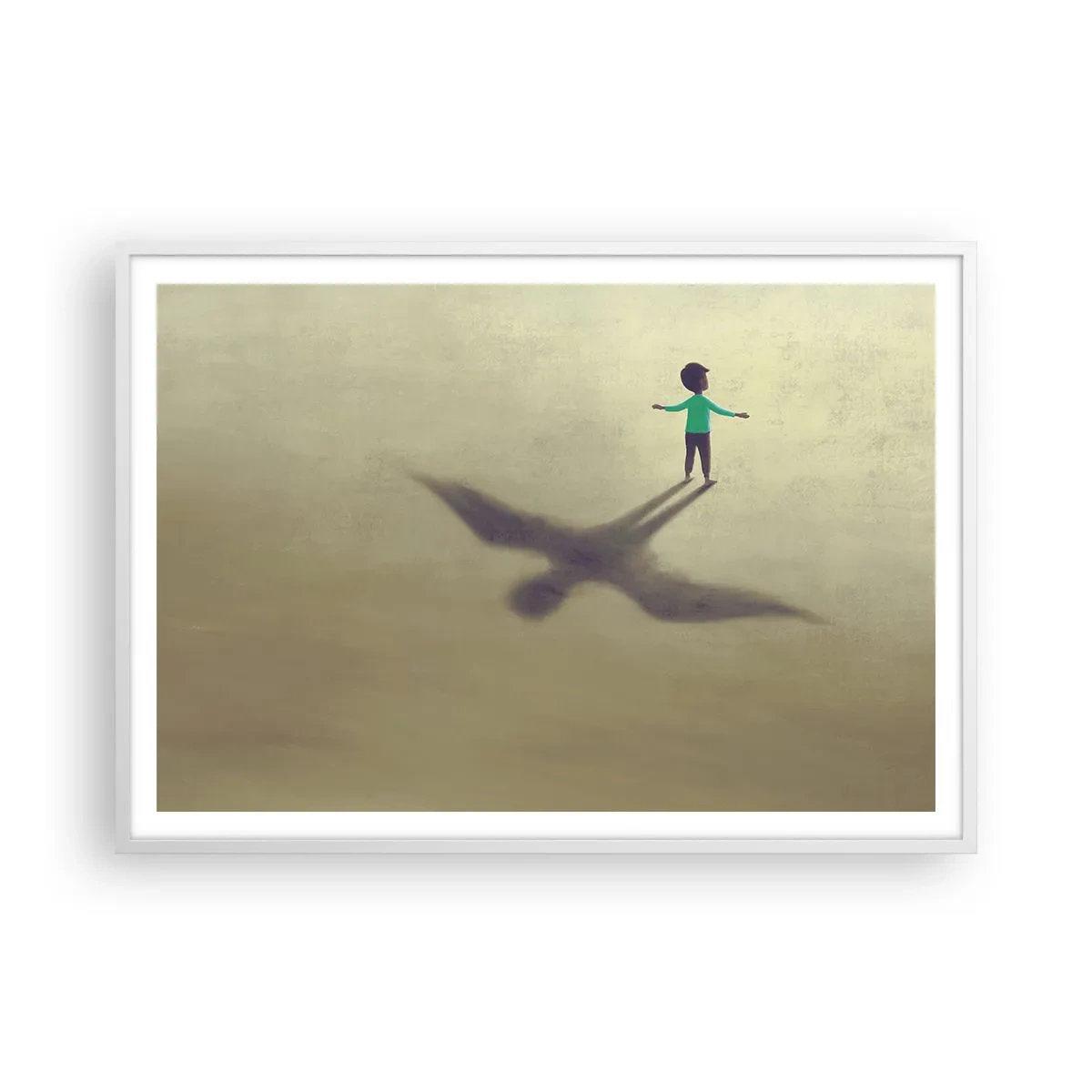 Affiche dans un cadre blanc - Poster - Héros du futur - 100x70 cm