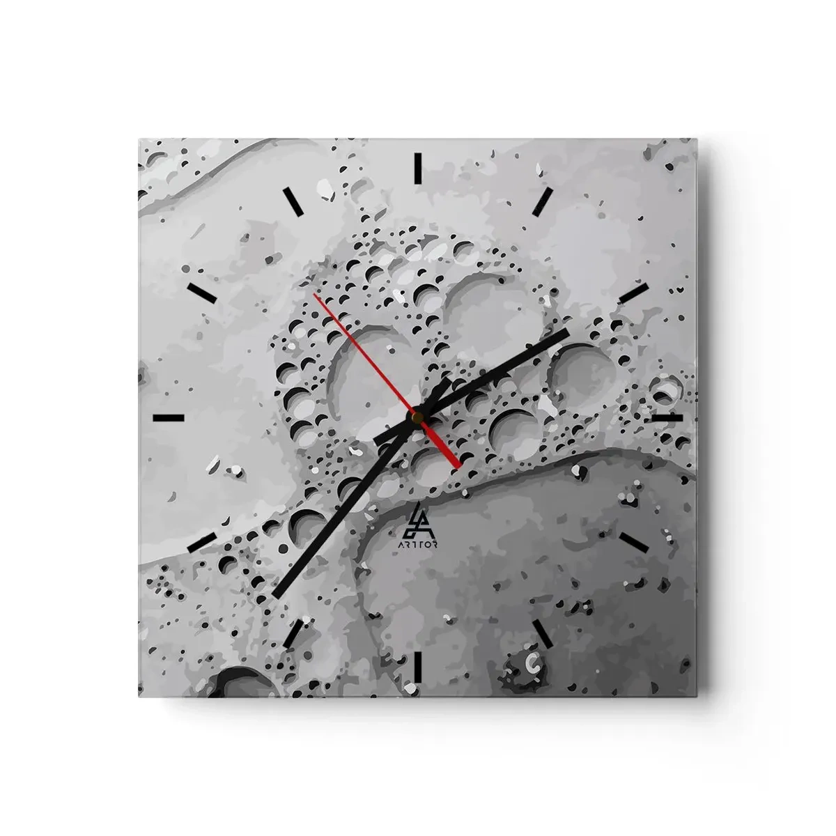 Horloge murale - Pendule murale - Sentier de mousse - 40x40 cm