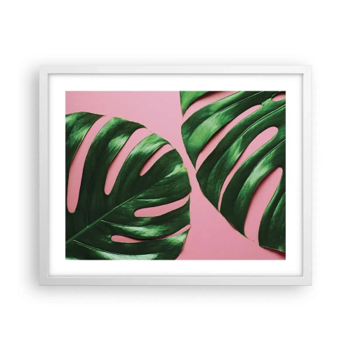 Affiche dans un cadre blanc - Poster - Rendez-vous vert - 50x40 cm