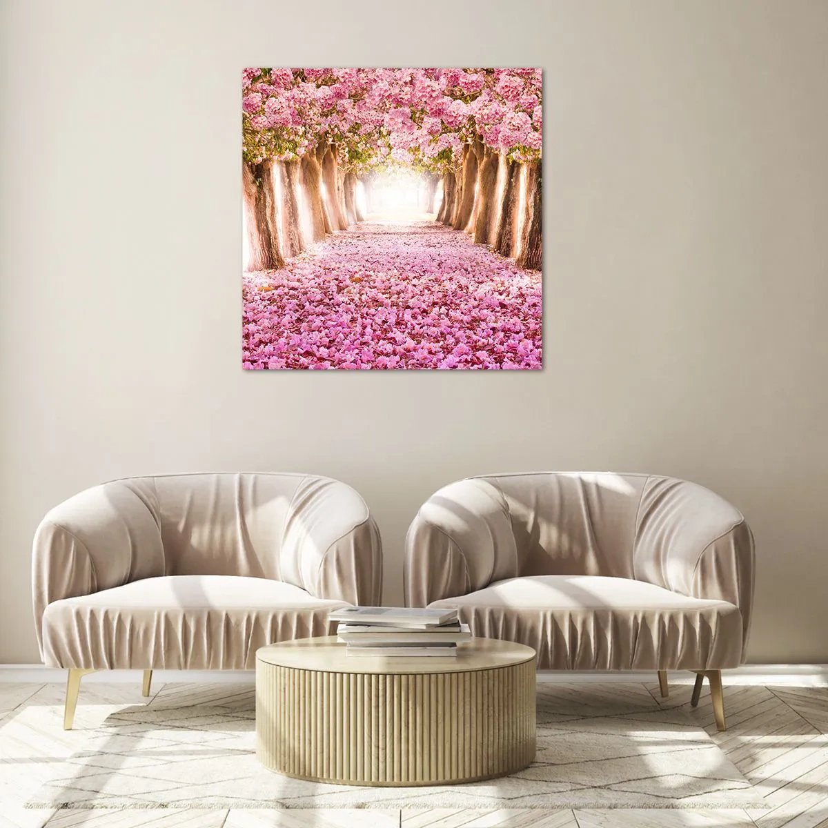 Impression sur verre - Image sur verre - La route du paradis - 70x70 cm