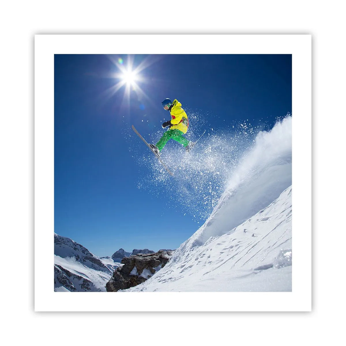 Affiche - Poster - Danse avec les montagnes - 50x50 cm