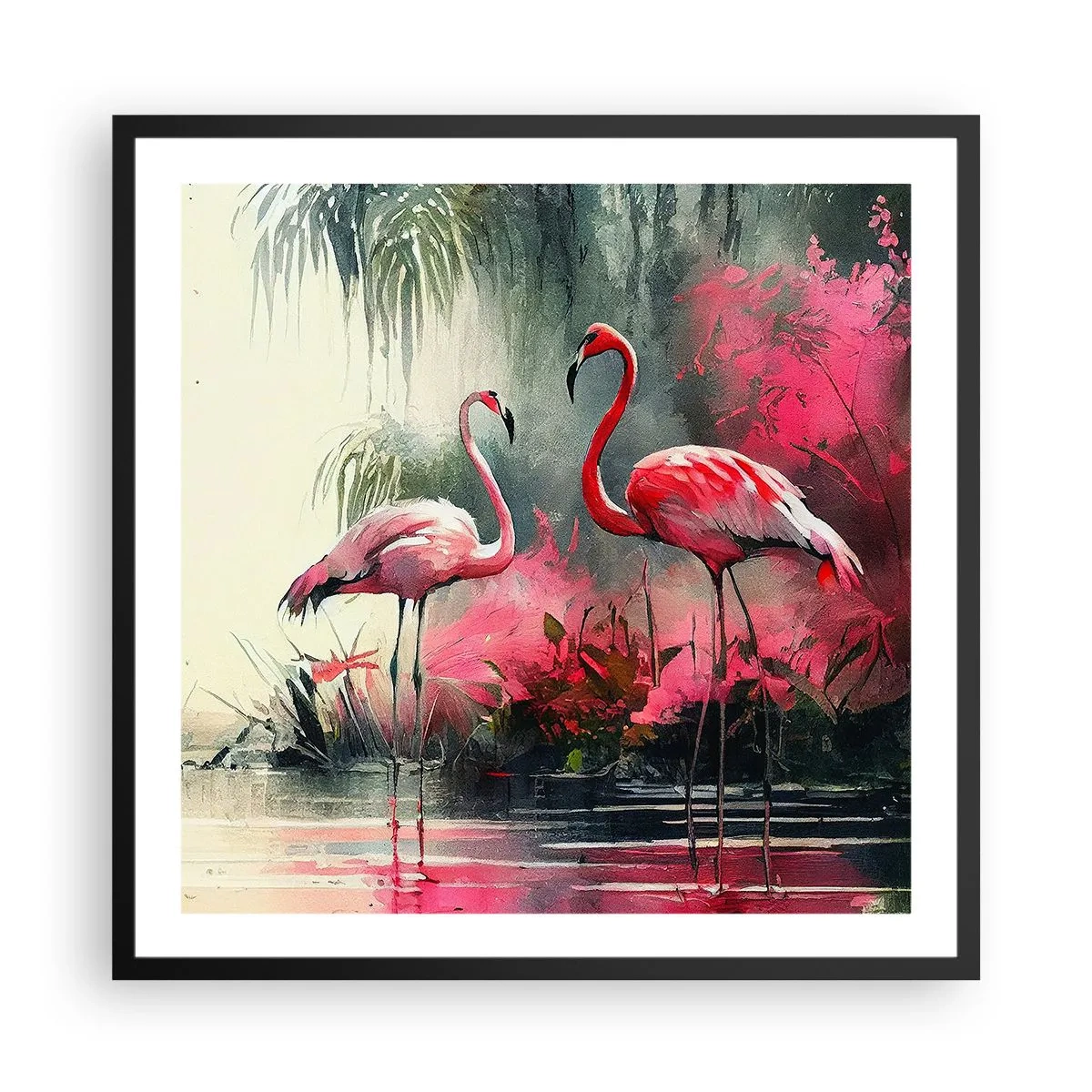 Affiche dans un cadre noir - Poster - Une leçon de grâce naturelle - 60x60 cm