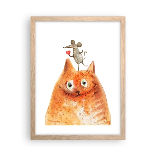 Affiche dans un chêne clair - Poster - Amour paradoxal - 30x40 cm