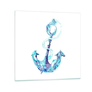 Impression sur verre - Image sur verre - Le confident des secrets de la mer - 50x50 cm