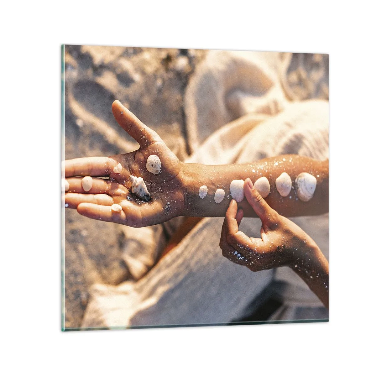 Impression sur verre - Image sur verre - La beauté à portée de main - 30x30 cm