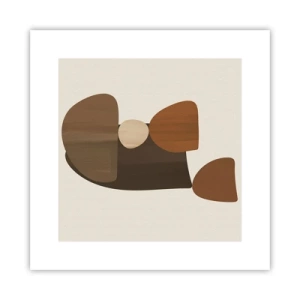 Affiche - Poster - Composition de marrons - 30x30 cm