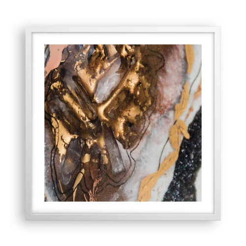 Affiche dans un cadre blanc - Poster - Élément de la terre - 50x50 cm