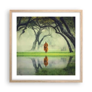 Affiche dans un chêne clair - Poster - En route vers l'illumination - 50x50 cm