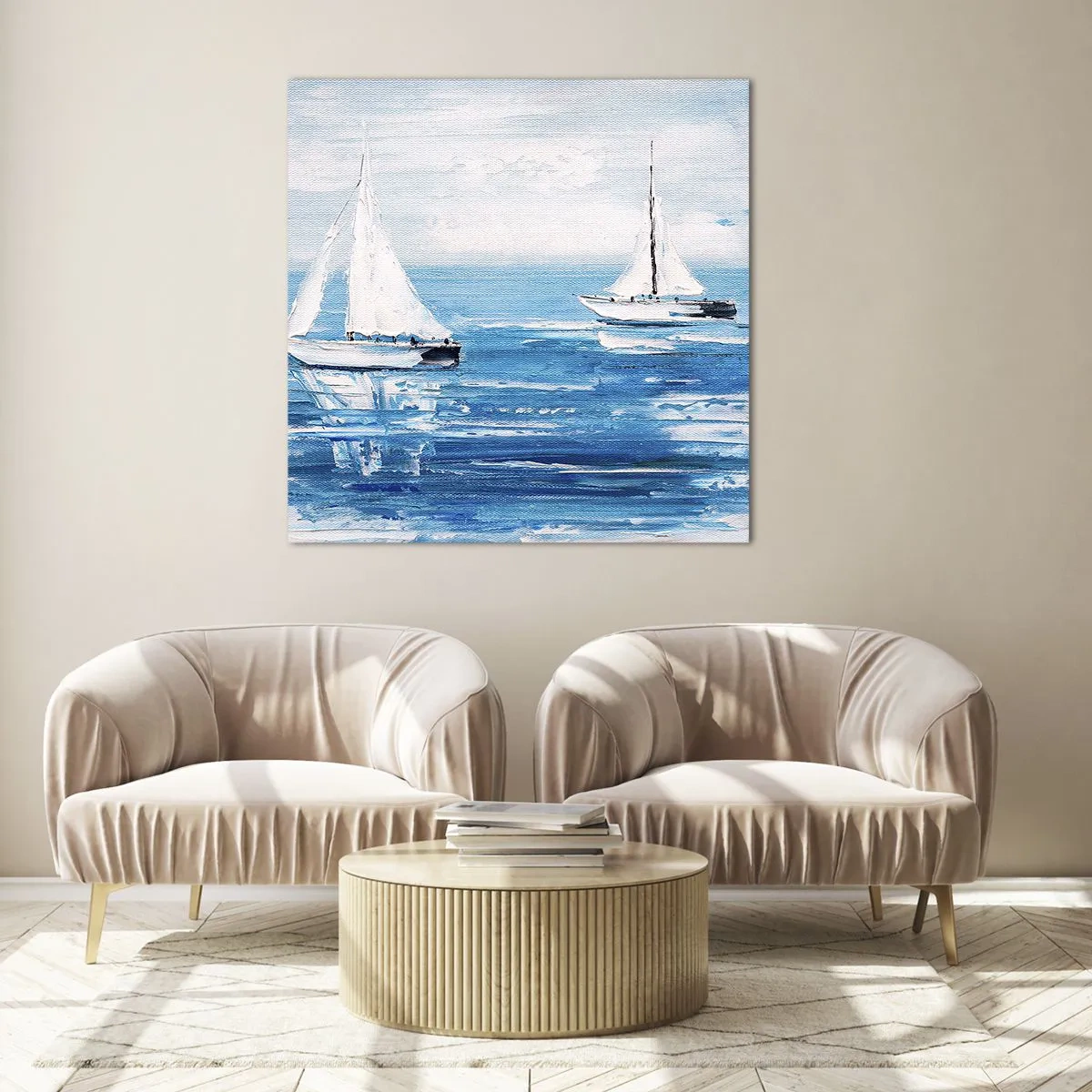 Impression sur verre - Image sur verre - Avec un ami à mes côtés - 50x50 cm