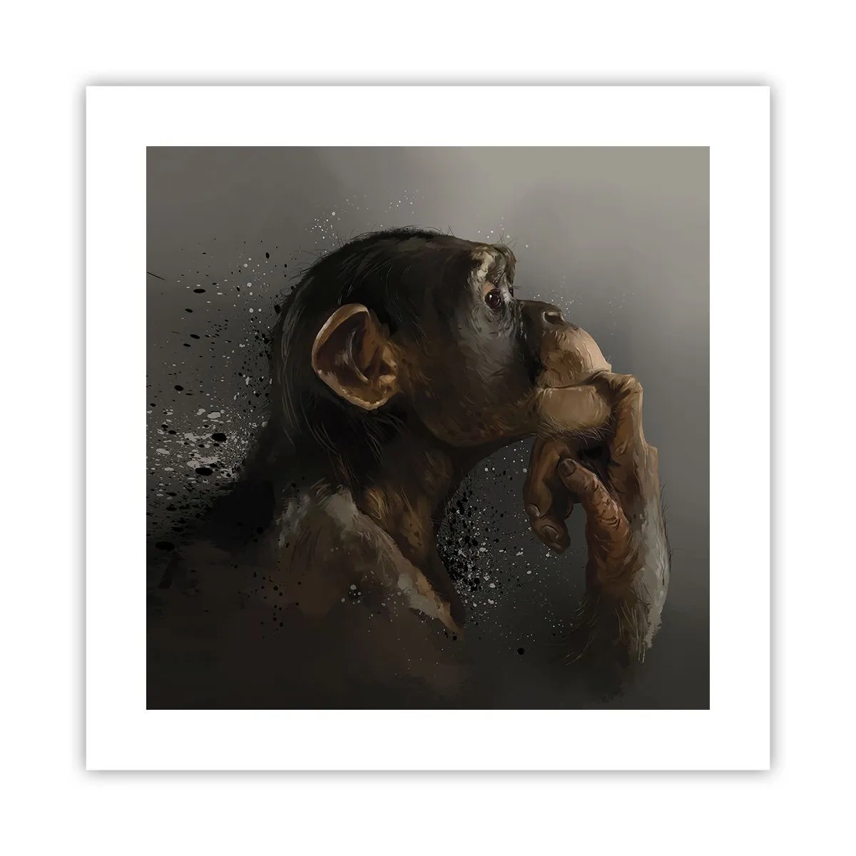 Affiche - Poster - Certainement un penseur - 40x40 cm