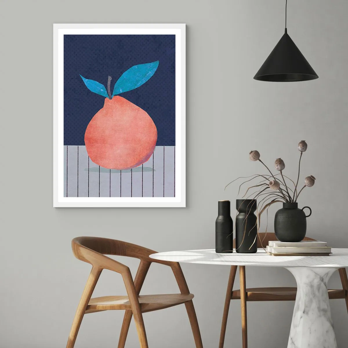 Affiche dans un cadre blanc - Poster - Convexité et plan - 70x100 cm