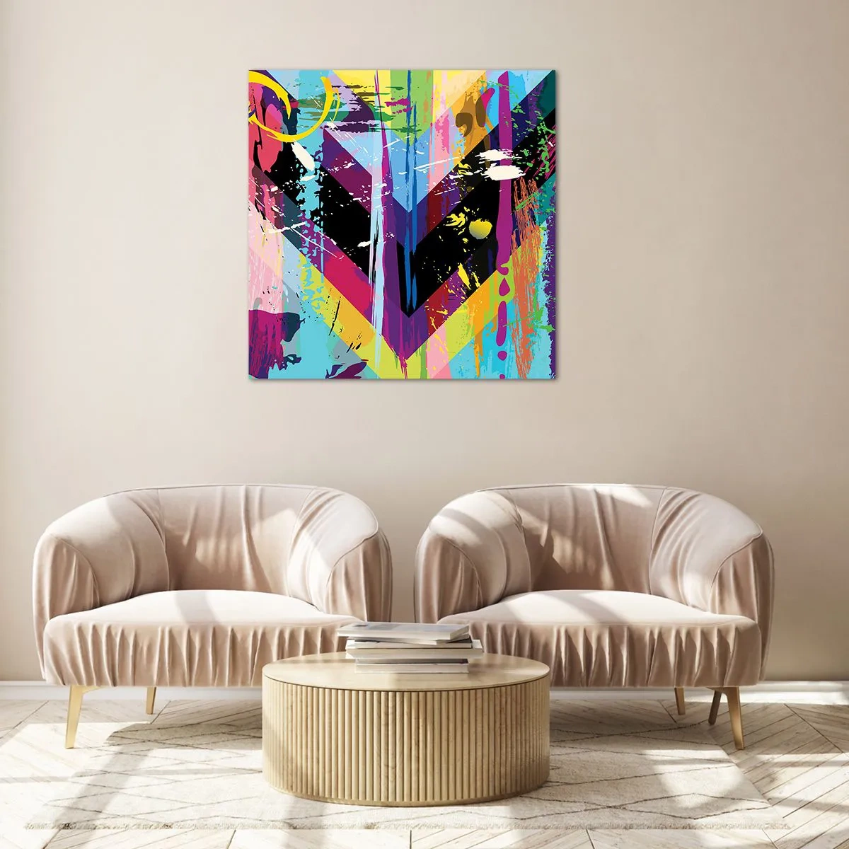 Impression sur verre - Image sur verre - De haut en bas - 60x60 cm