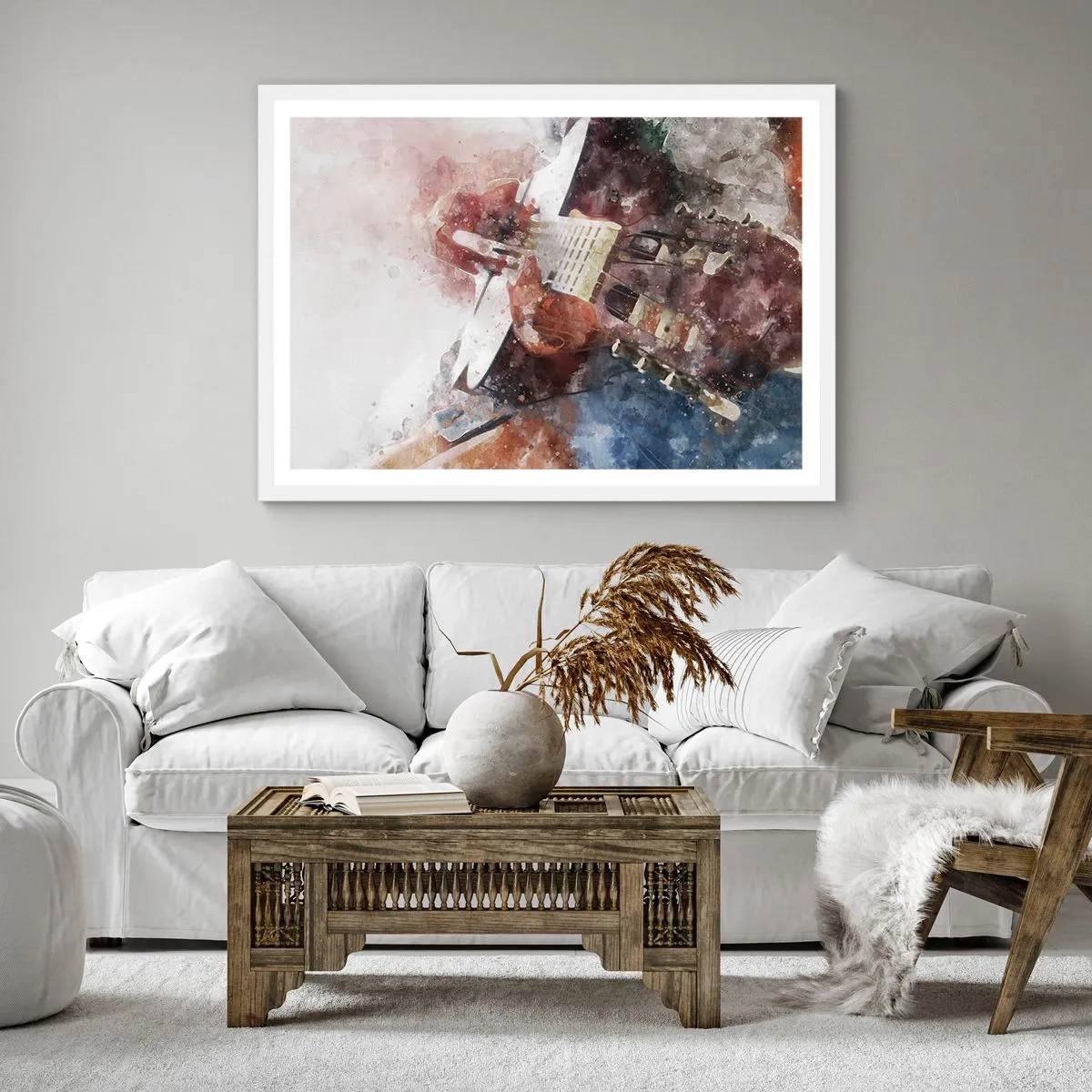 Affiche dans un cadre blanc - Poster - Et qu'en pensez-vous ? - 30x30 cm