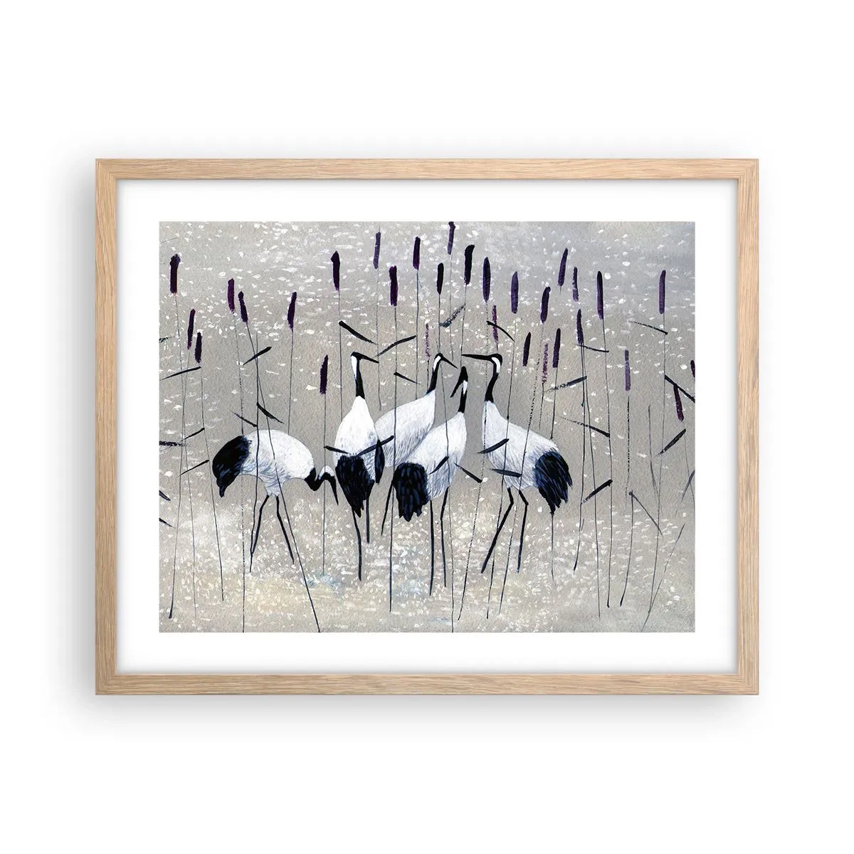 Affiche dans un chêne clair - Poster - Parmi les siens - 50x40 cm