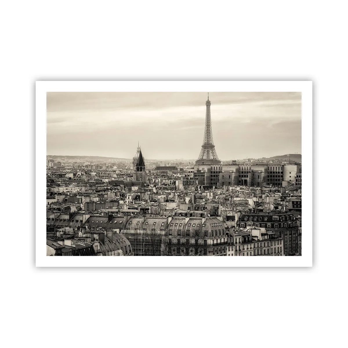 Affiche - Poster - Sur les toits de Paris - 91x61 cm
