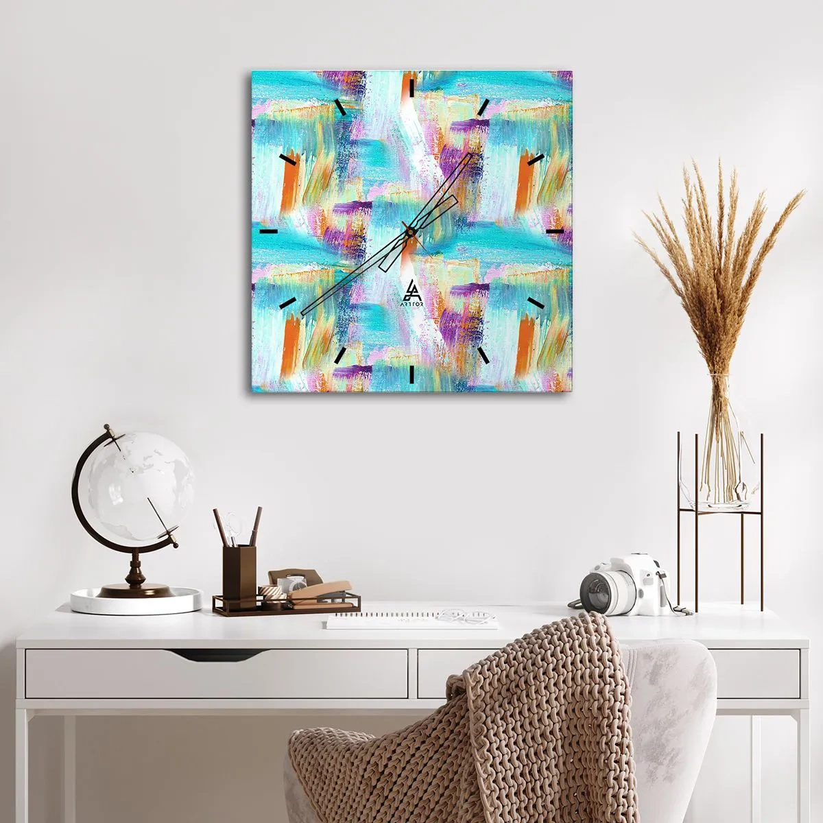 Horloge murale - Pendule murale - Labyrinthe reluisant - 40x40 cm