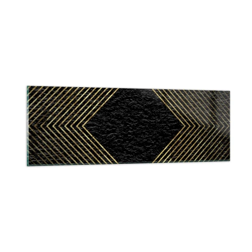 Impression sur verre - Image sur verre - Géométrie dans un style glamour - 90x30 cm