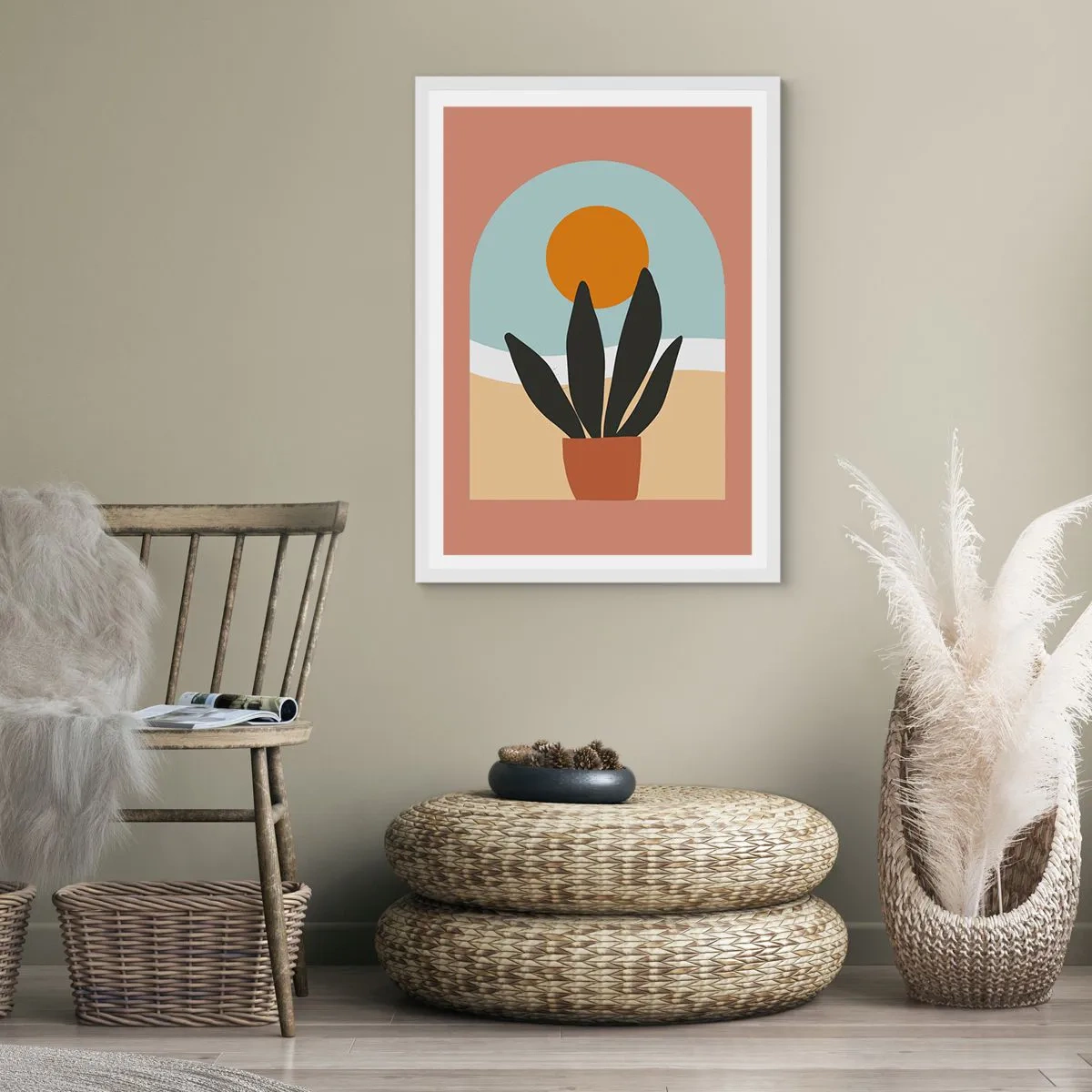 Affiche dans un cadre blanc - Poster - Petits bonheurs - 30x40 cm