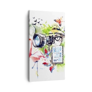 Impression sur toile - Image sur toile - Dans l'objectif d'un voyageu - 45x80 cm