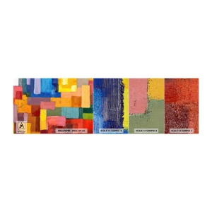 Échantillon de Papier Peint Premium Canvas - Chacun est différent, tout est coloré - Abstraction, Morceau, Modèle moderne - 100x30 cm