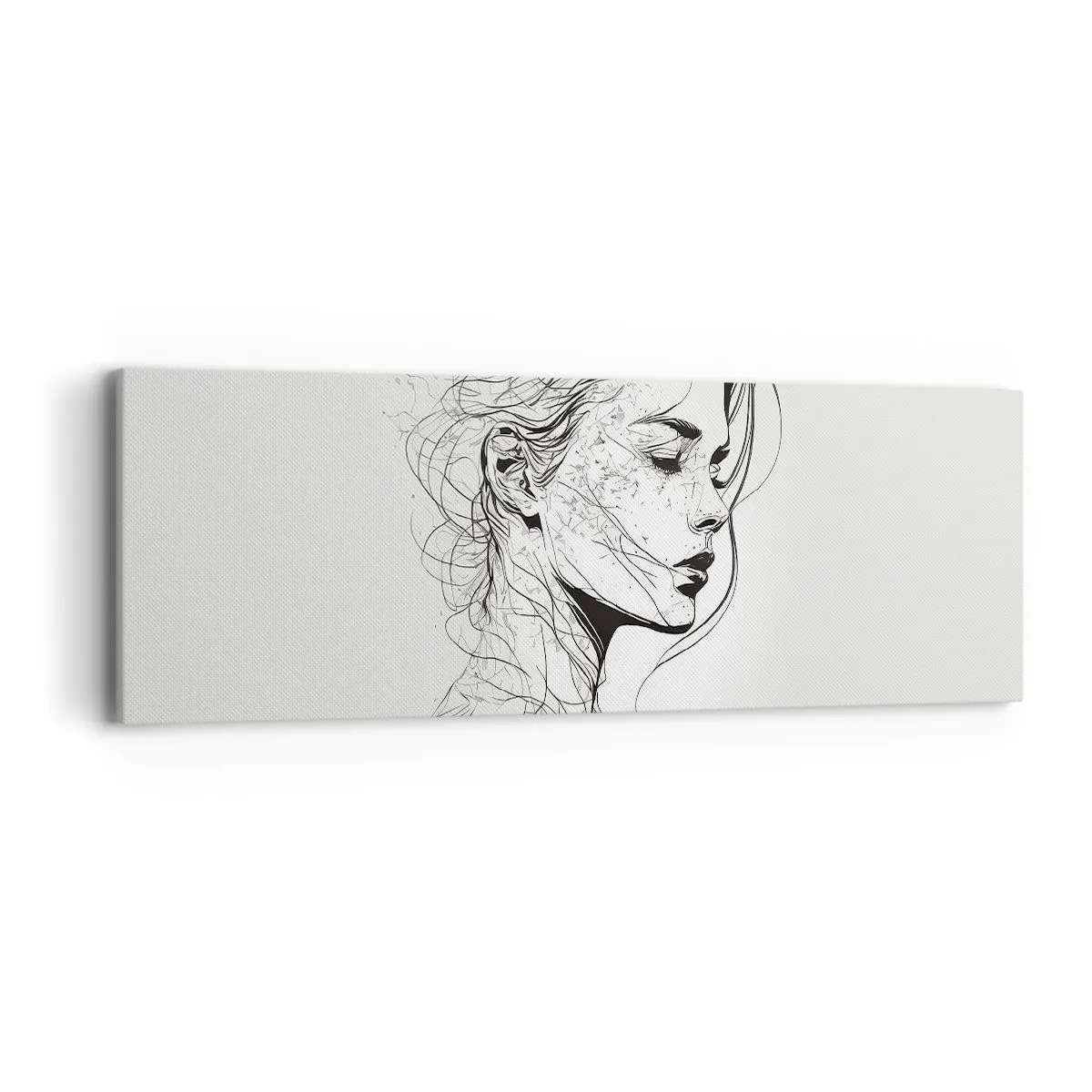 Impression sur toile - Image sur toile - Portrait en pensée - 90x30 cm