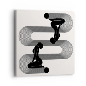 Impression sur toile - Image sur toile - Symétrie sensuelle - 40x40 cm