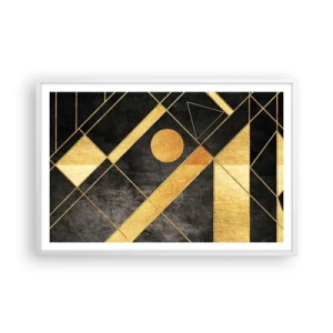 Affiche dans un cadre blanc - Poster - Soleil du désert - 91x61 cm