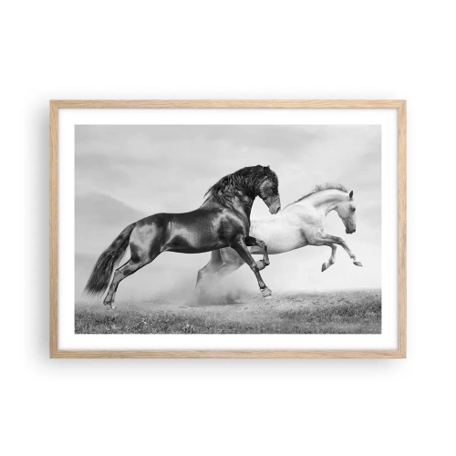 Affiche dans un chêne clair - Poster - Anges et démons - 70x50 cm