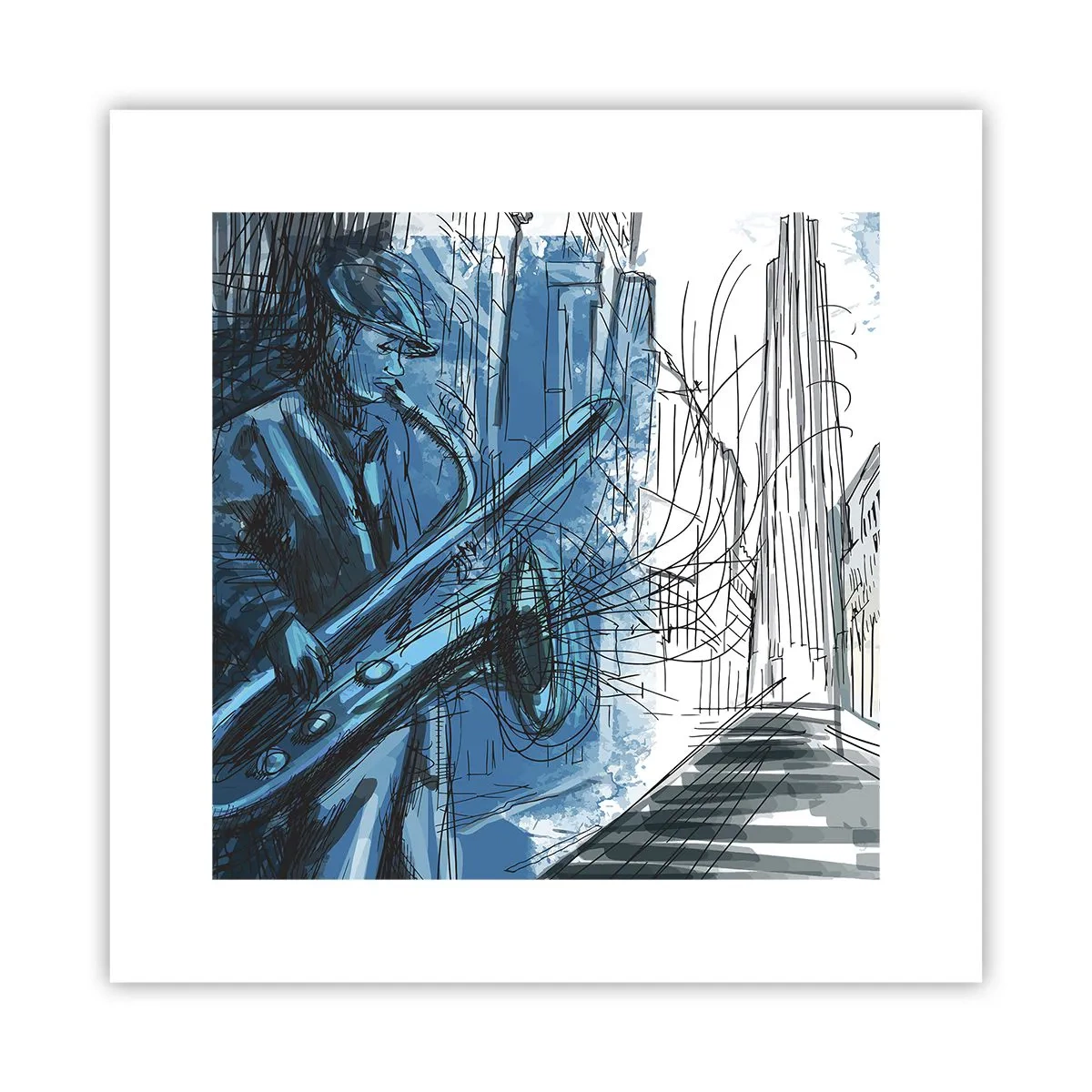 Affiche - Poster - Rhapsodie urbaine - 30x30 cm