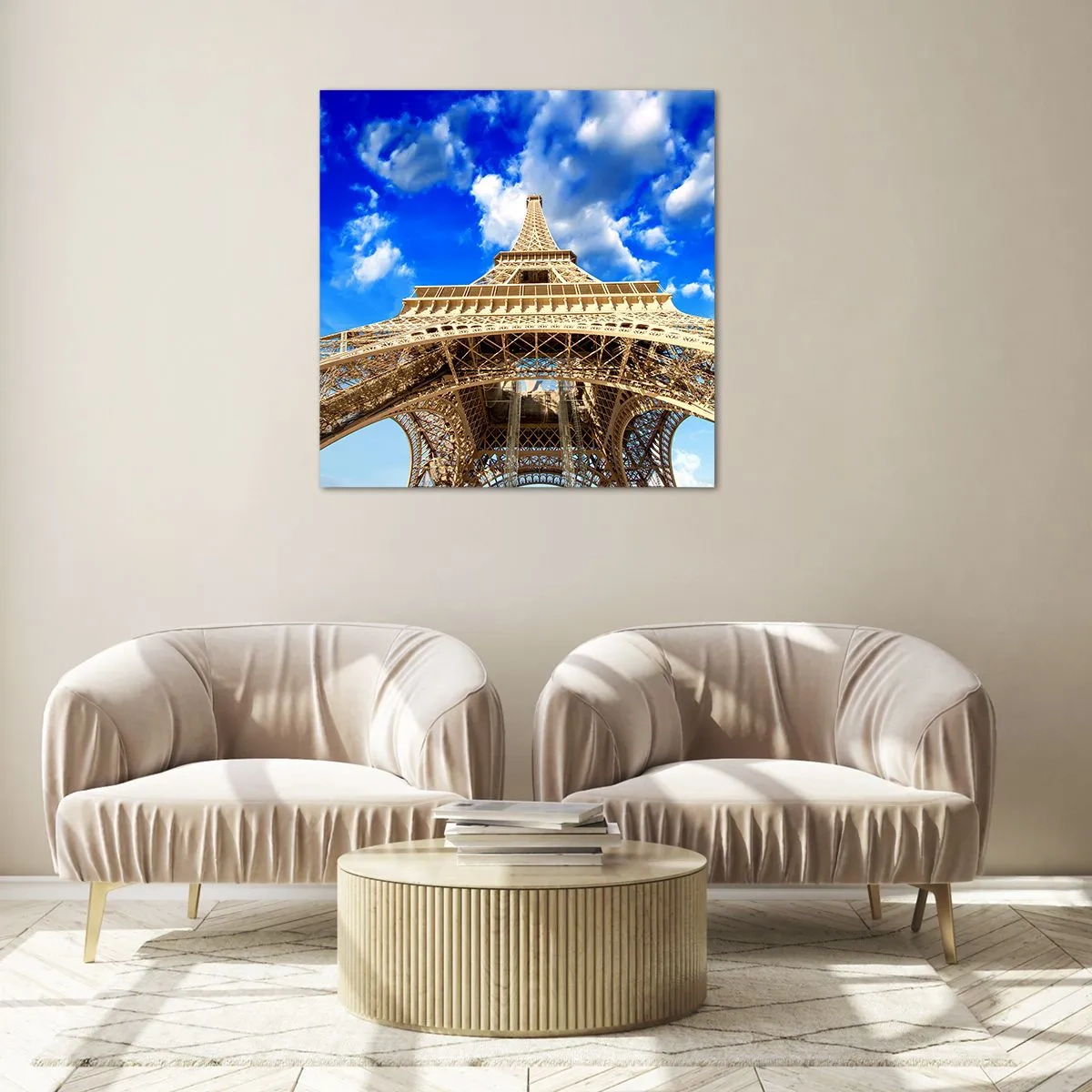 Impression sur verre - Image sur verre - Atteindre le ciel et les nuages - 50x50 cm