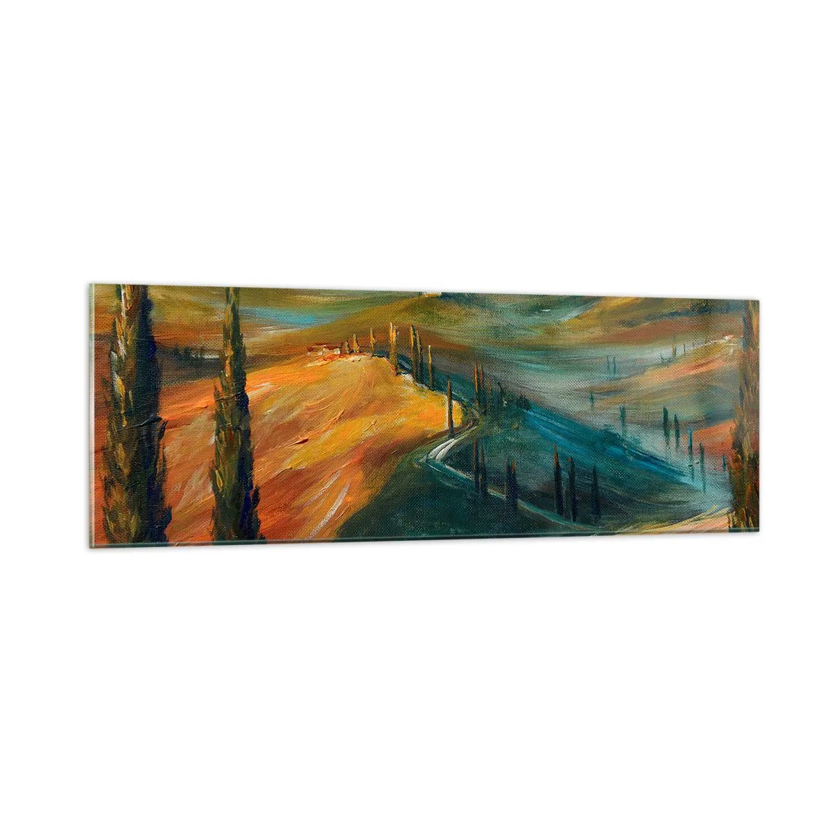 Impression sur verre - Image sur verre - paysage toscan - 90x30 cm