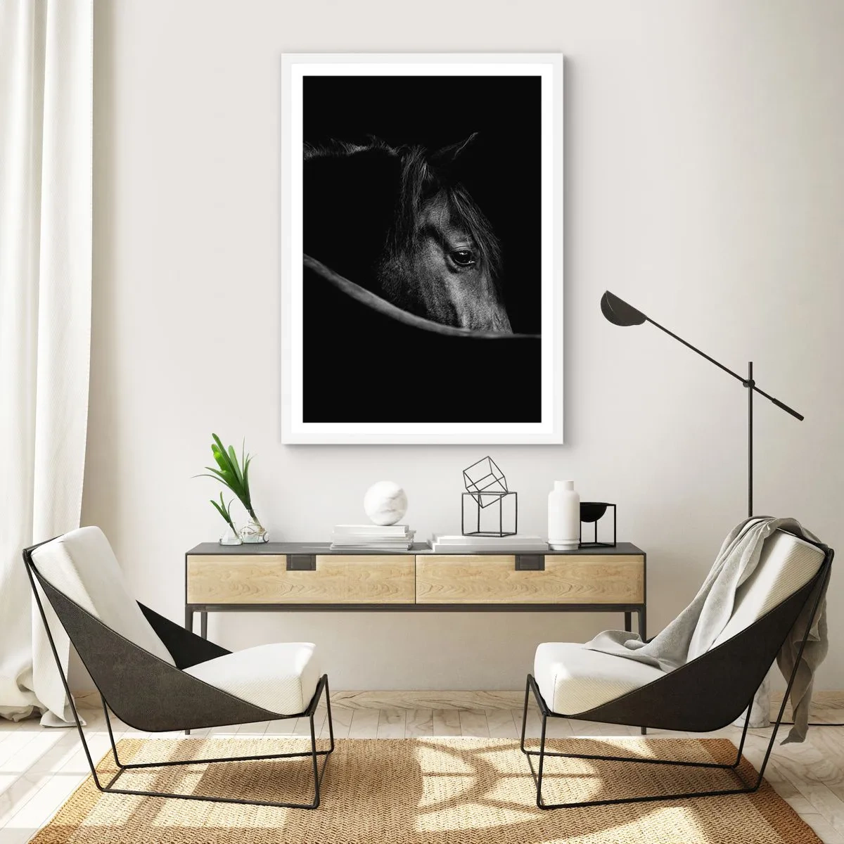 Affiche dans un cadre blanc - Poster - Prince Noir - 50x70 cm