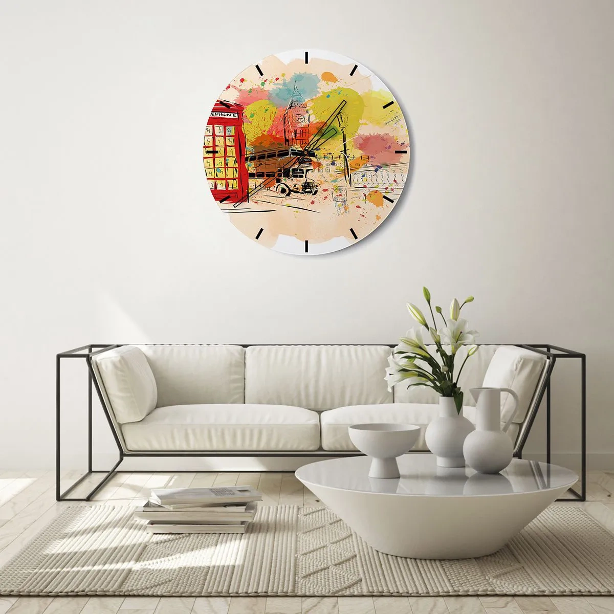 Horloge murale - Pendule murale - La ville de la variété - 30x30 cm