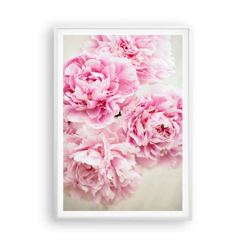 Affiche dans un cadre blanc - Poster - En glamour rose - 70x100 cm