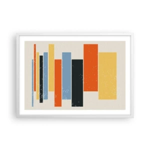 Affiche dans un cadre blanc - Poster - Notation musicale - 70x50 cm