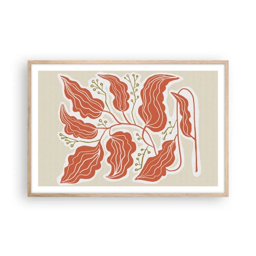 Affiche dans un chêne clair - Poster - Folk et coloré - 91x61 cm