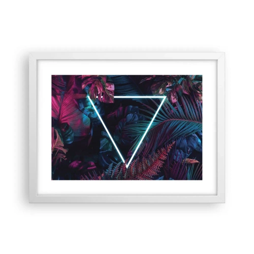 Affiche dans un cadre blanc - Poster - Jardin de style disco - 40x30 cm
