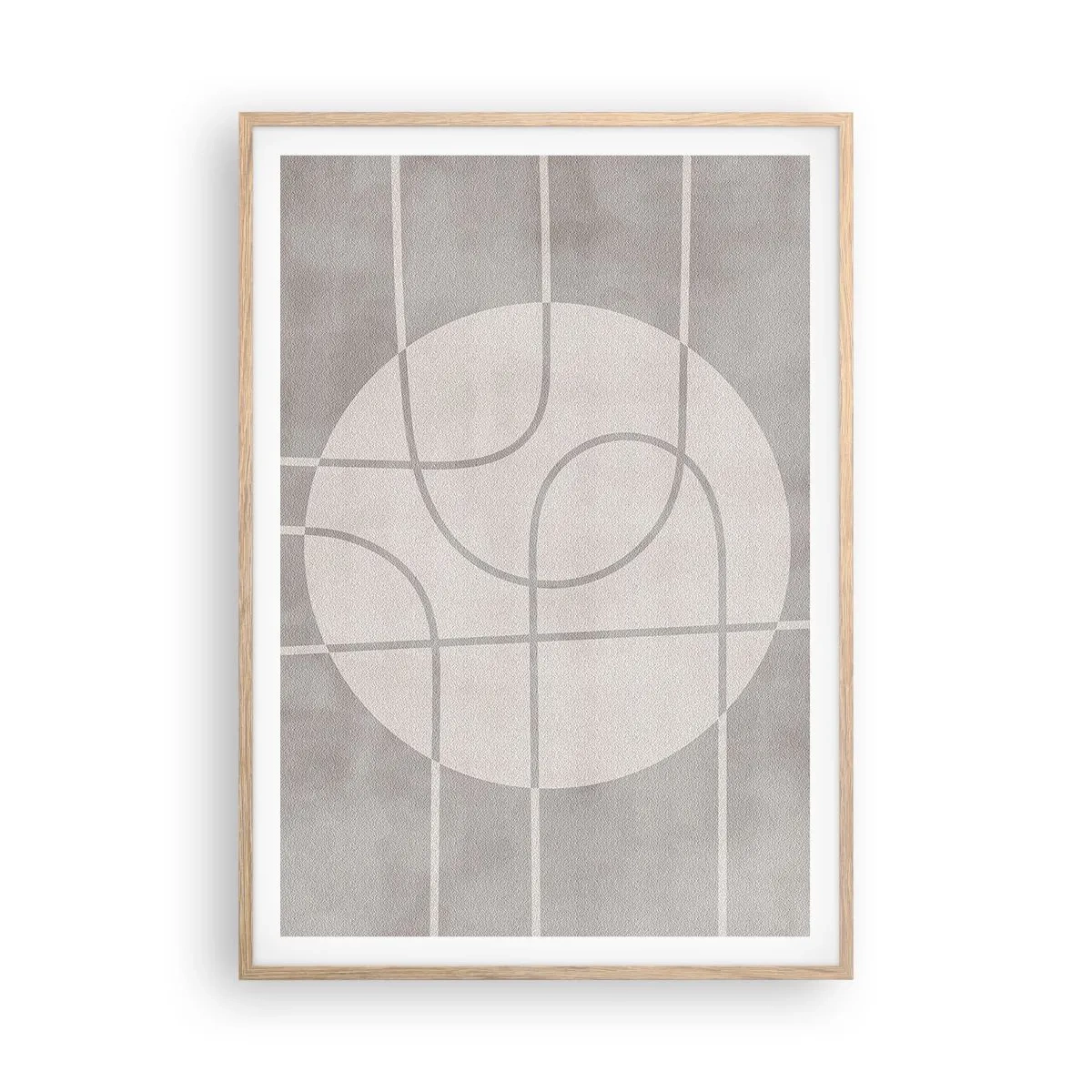 Affiche dans un chêne clair - Poster - Circulaire et tout droit - 70x100 cm