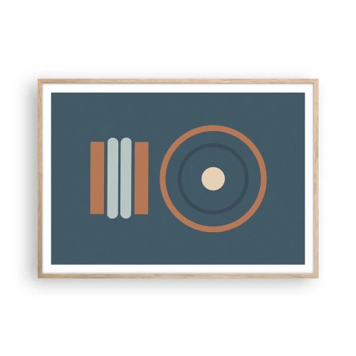 Affiche dans un chêne clair - Poster - Essence des choses - 100x70 cm